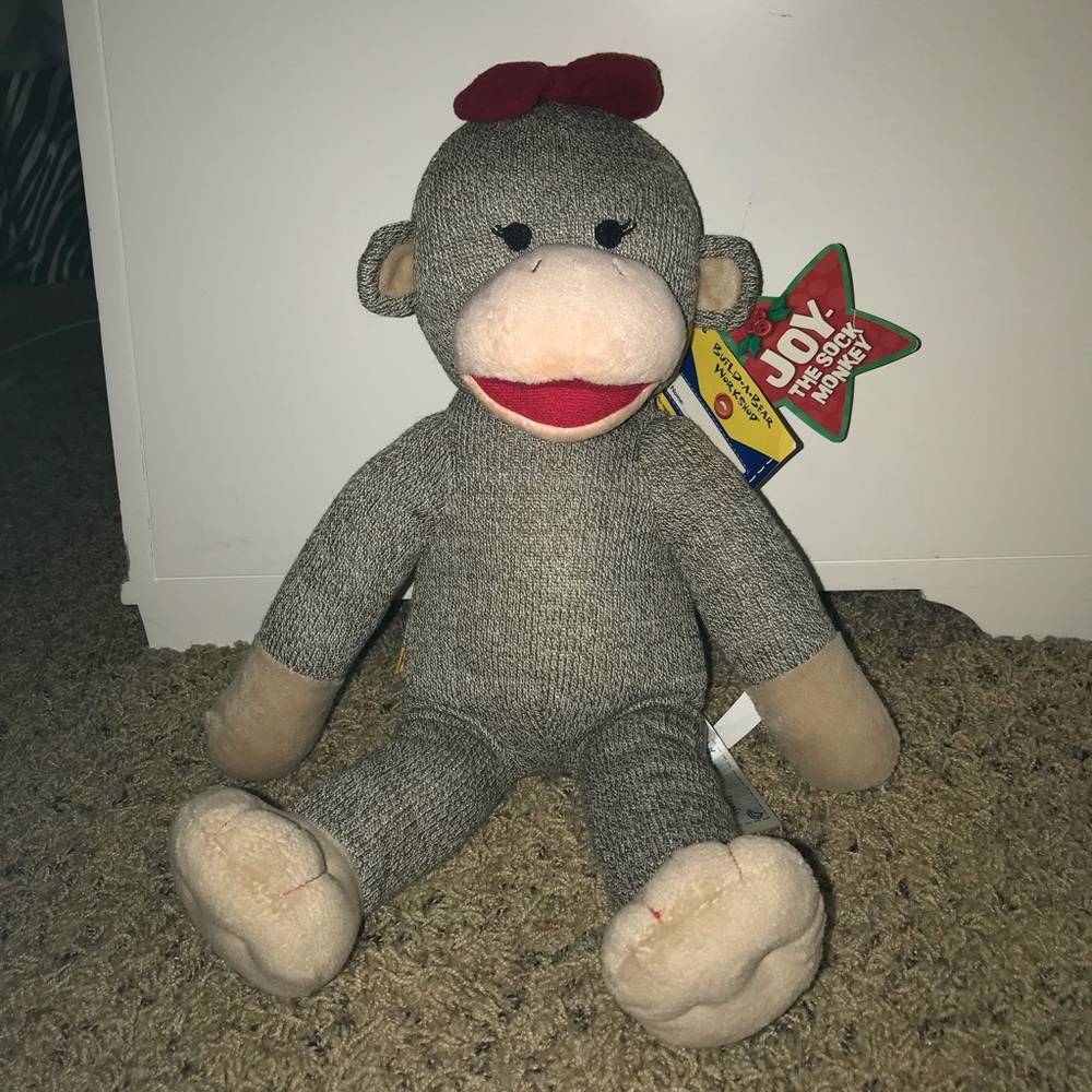 NWT Limited Edition JOY build a bear sock monkey!